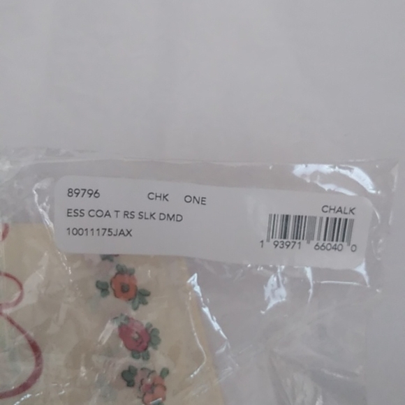 Coach Essential Tea Rose Silk Diamond Scarf, Chalk - Picture 5 of 8